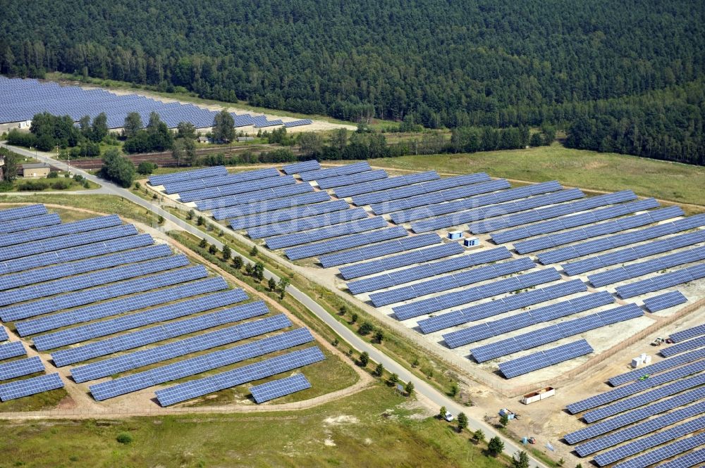 Luftaufnahme Horka - Photovoltaikanlage / Solarkraftwerk in Horka im Bundesland Sachsen