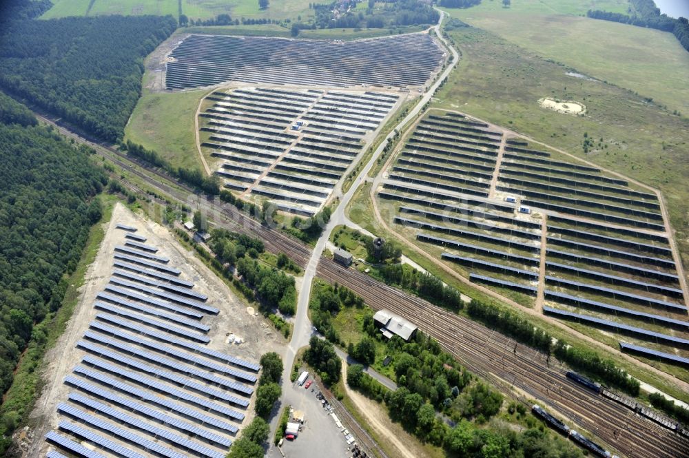 Luftbild Horka - Photovoltaikanlage / Solarkraftwerk in Horka im Bundesland Sachsen