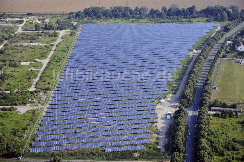 Mühlhausen von oben - Photovoltaikanlage / Solarkraftwerk in Mühlhausen im Bundesland Thüringen