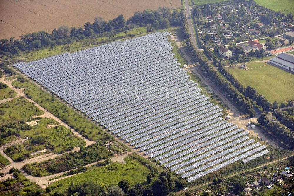 Luftaufnahme Mühlhausen - Photovoltaikanlage / Solarkraftwerk in Mühlhausen im Bundesland Thüringen