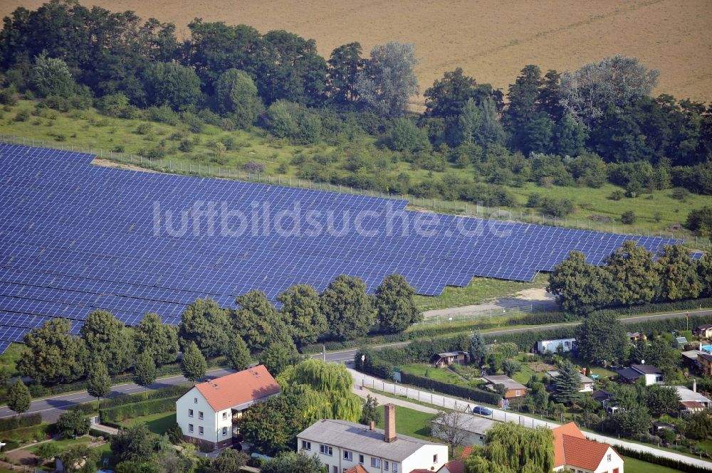 Luftaufnahme Mühlhausen - Photovoltaikanlage / Solarkraftwerk in Mühlhausen im Bundesland Thüringen