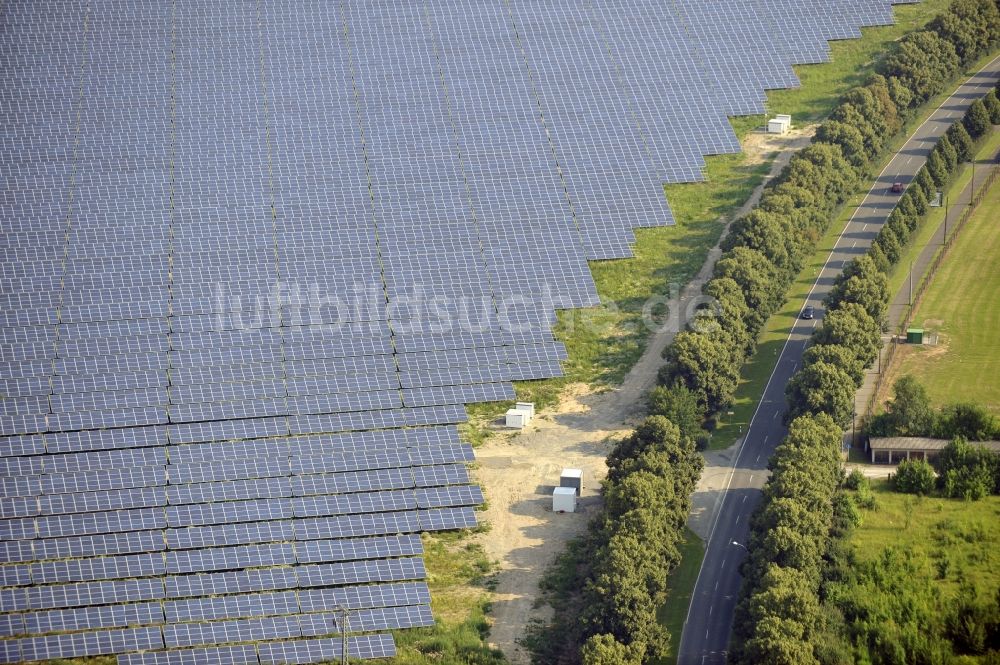 Luftbild Mühlhausen - Photovoltaikanlage / Solarkraftwerk in Mühlhausen im Bundesland Thüringen