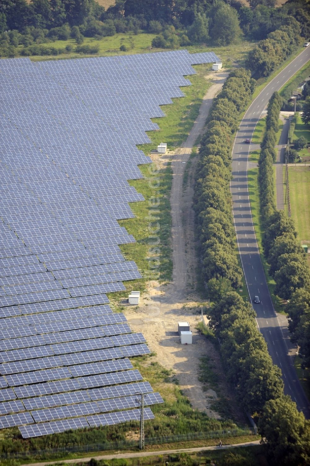 Luftaufnahme Mühlhausen - Photovoltaikanlage / Solarkraftwerk in Mühlhausen im Bundesland Thüringen