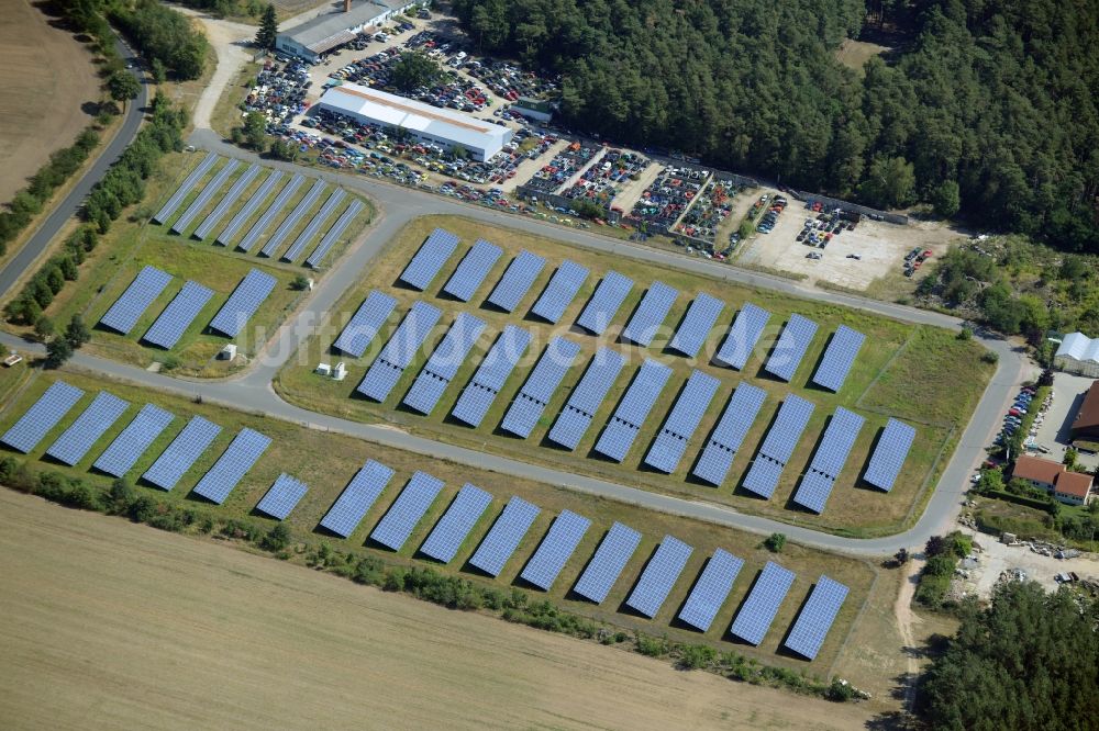 Rietz-Neuendorf von oben - Photovoltaikanlage Solarpark Alt-Golm in Rietz-Neuendorf im Bundesland Brandenburg