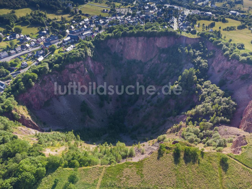 Luftaufnahme Altenberg - Pingenbruch- Krater Altenberger Pinge in Altenberg im Bundesland Sachsen, Deutschland