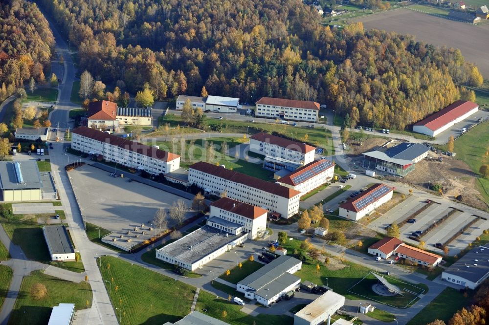 Luftaufnahme Gera - Pionierkaserne Gera-Hain in Thüringen / Thuringia