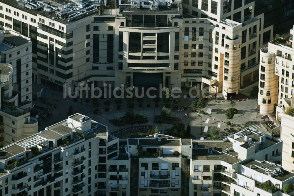 Luftbild Levallois-Perret - Place Georges Pompidou im Innenstadt- Zentrum in Levallois-Perret in Ile-de-France, Frankreich