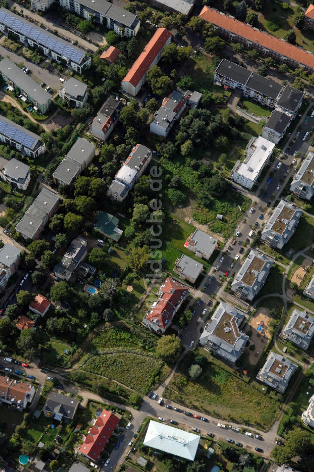 Berlin aus der Vogelperspektive: Planfläche an der Waldemarstraße in Berlin-Niederschönhausen