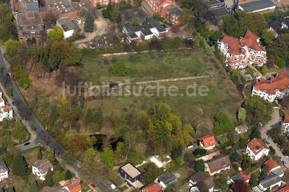 Luftbild Berlin - Planungs- und Baufläche für Einfamilienhäuser an der Frohnauer Strasse in 13467 Berlin