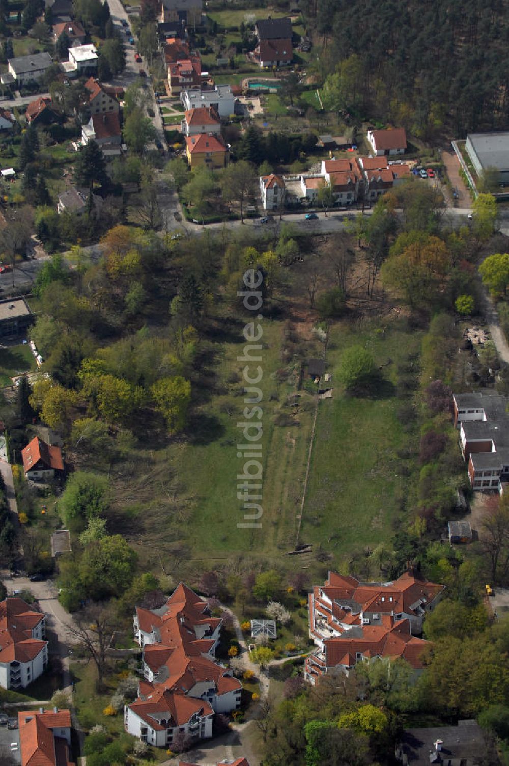 Luftaufnahme Berlin - Planungs- und Baufläche für Einfamilienhäuser an der Frohnauer Strasse in 13467 Berlin