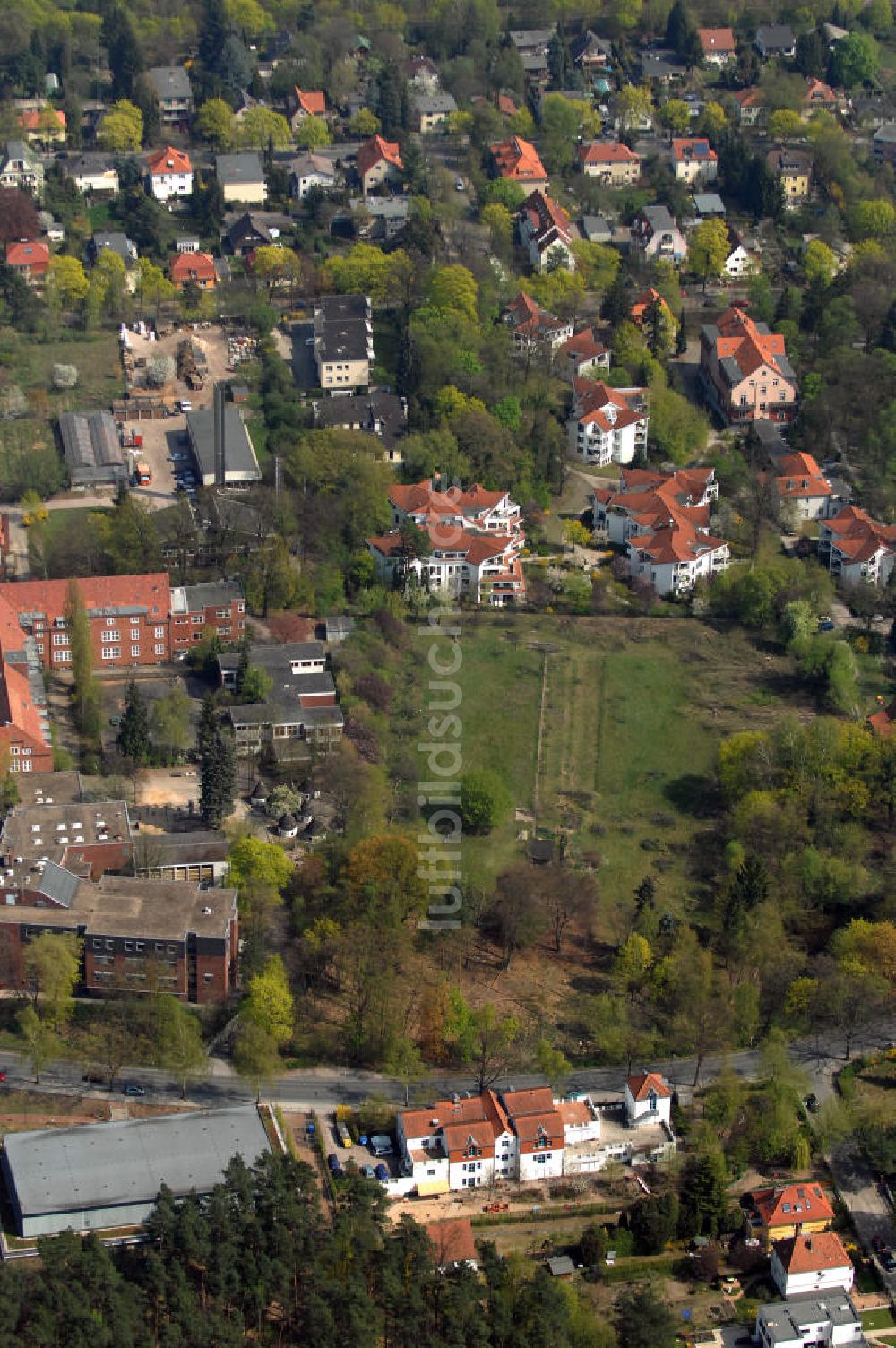 Luftaufnahme Berlin - Planungs- und Baufläche für Einfamilienhäuser an der Frohnauer Strasse in 13467 Berlin