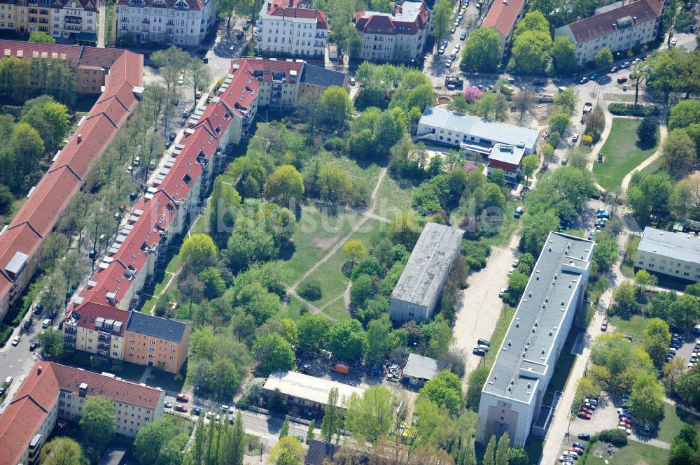 Berlin-Lichtenberg aus der Vogelperspektive: Planungsfläche der NCC Deutschland am Aristotelessteig in Berlin-Lichtenberg