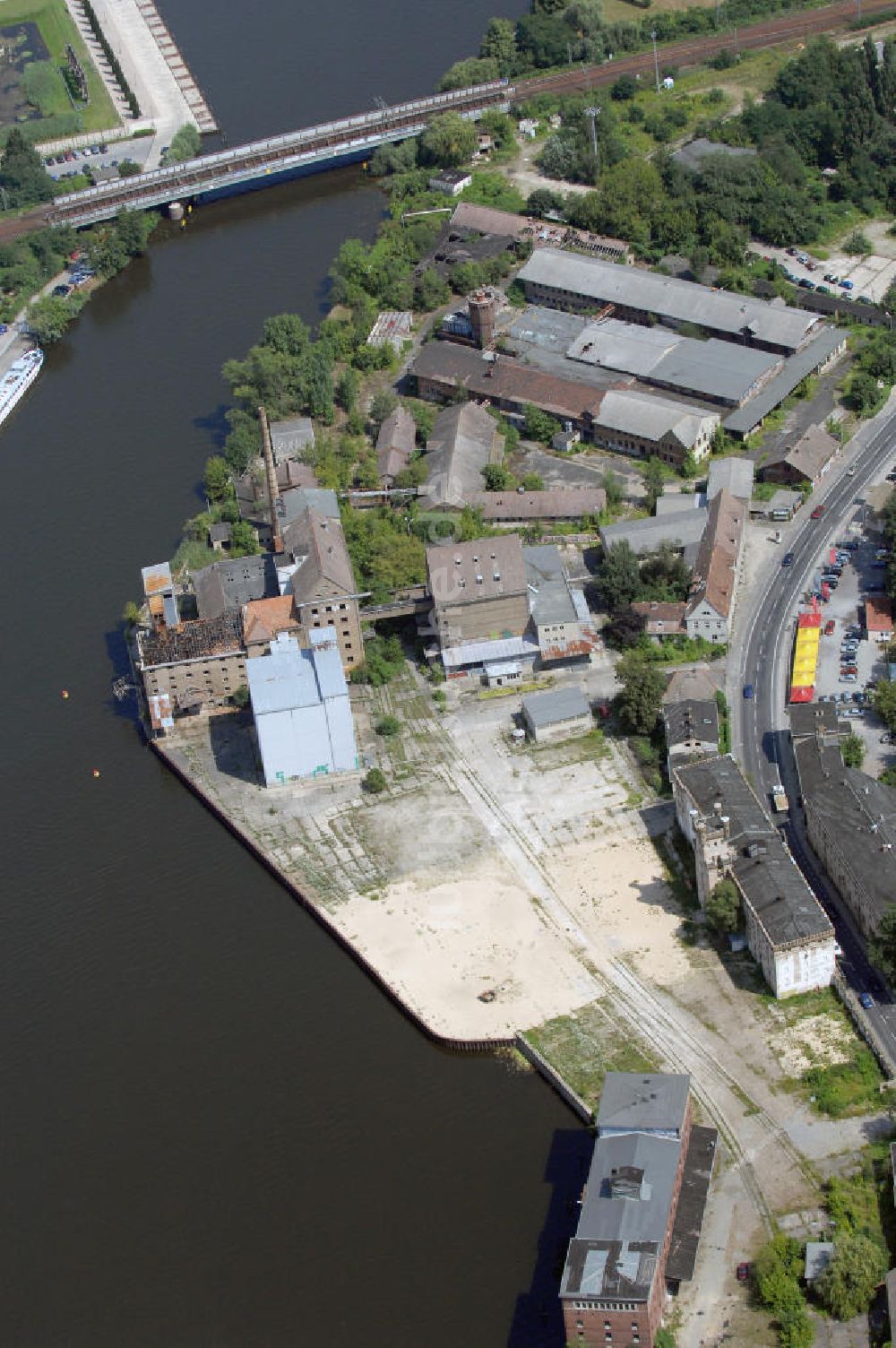 19.07.2007 von oben - Planungsfläche Speicherstadt in Potsdam