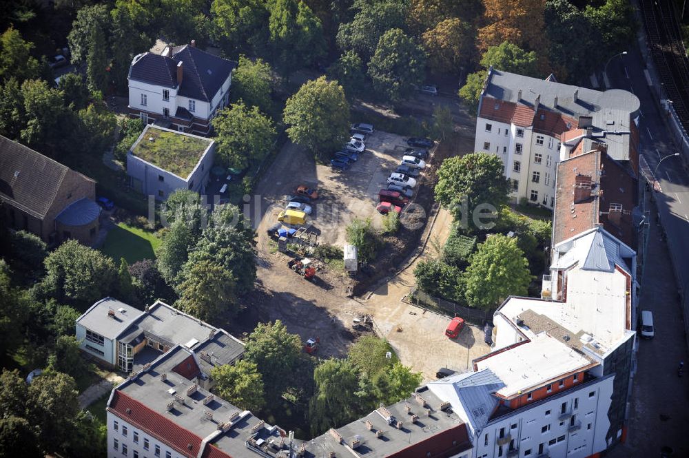 Berlin aus der Vogelperspektive: Planungsfläche Wegenerstraße Berlin - Weißensee