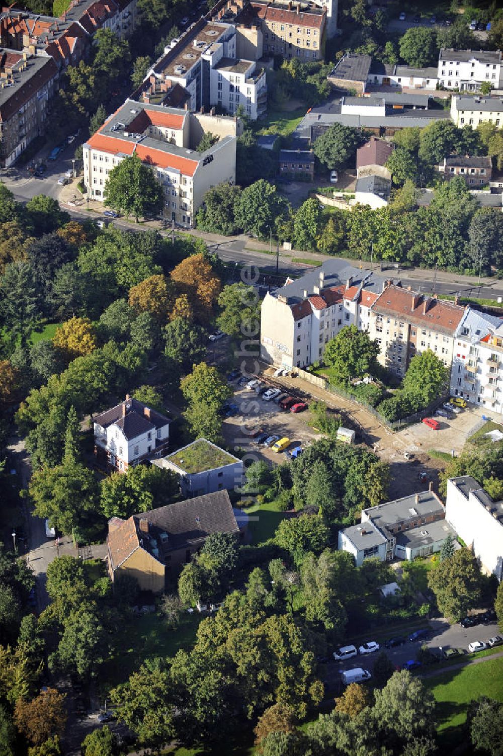 Luftbild Berlin - Planungsfläche Wegenerstraße Berlin - Weißensee