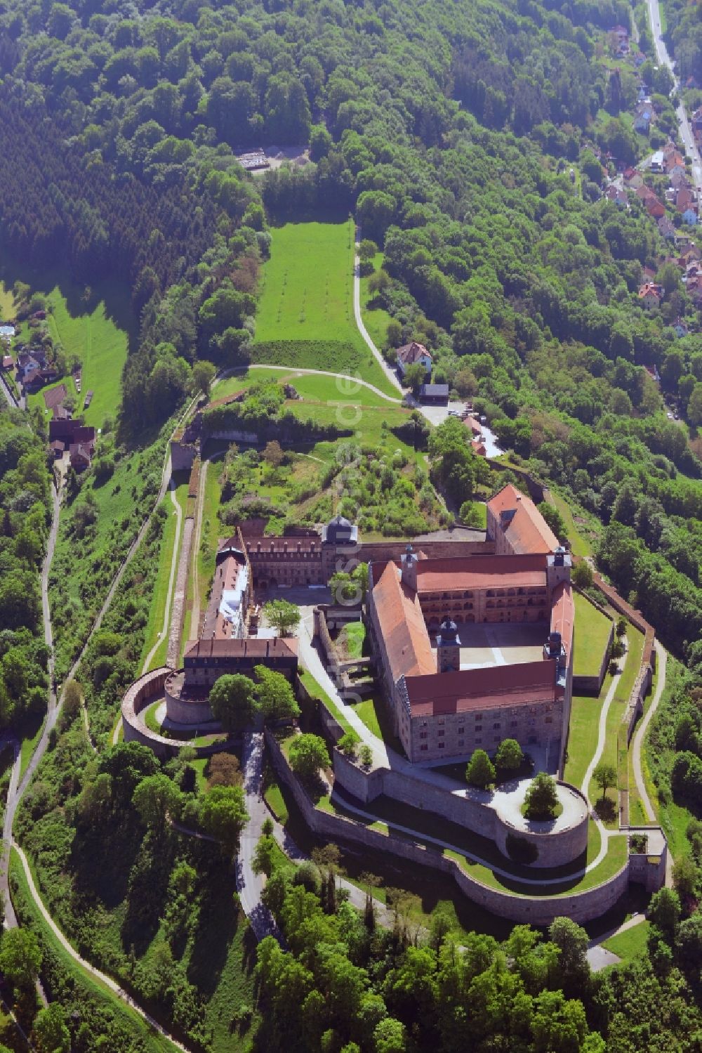 Luftaufnahme Kulmbach - Plassenburg in Kulmbach im Bundesland Bayern