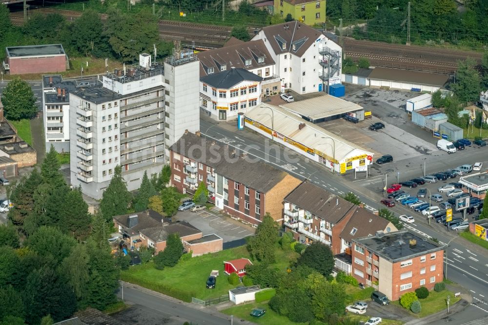 Luftbild Hamm - Plattenbau an der Heessener Straße in Hamm im Bundesland Nordrhein-Westfalen - NRW, Deutschland