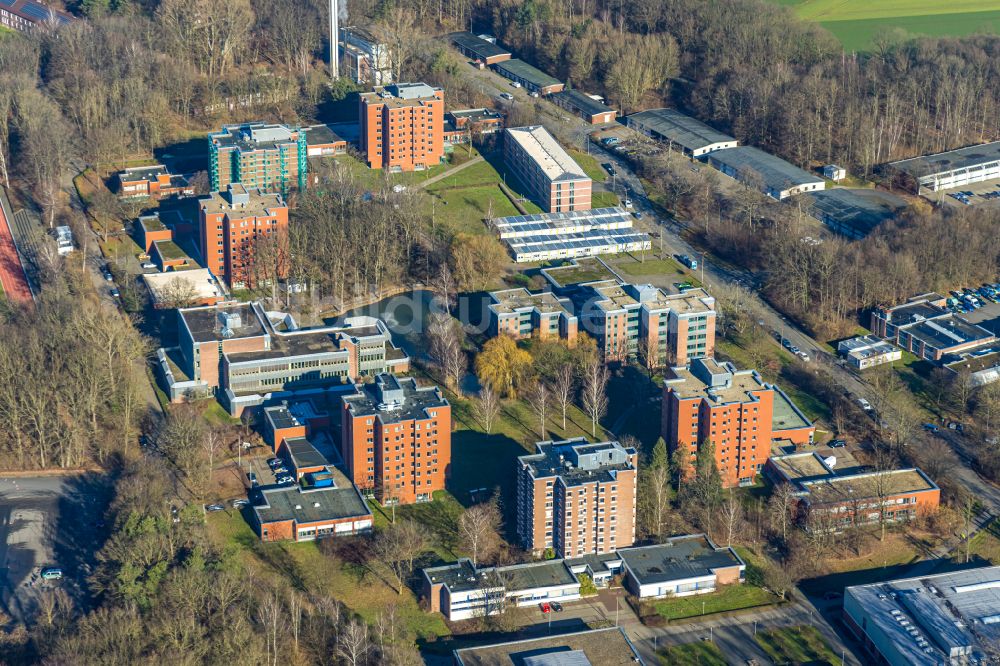 Luftaufnahme Bork - Plattenbau- Hochhaus- Wohnsiedlung an der Carl-Sievering-Straße in Bork im Bundesland Nordrhein-Westfalen, Deutschland