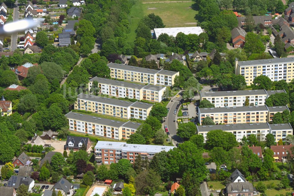 Luftaufnahme Hoisbüttel - Plattenbau- Hochhaus- Wohnsiedlung in Hoisbüttel im Bundesland Schleswig-Holstein, Deutschland