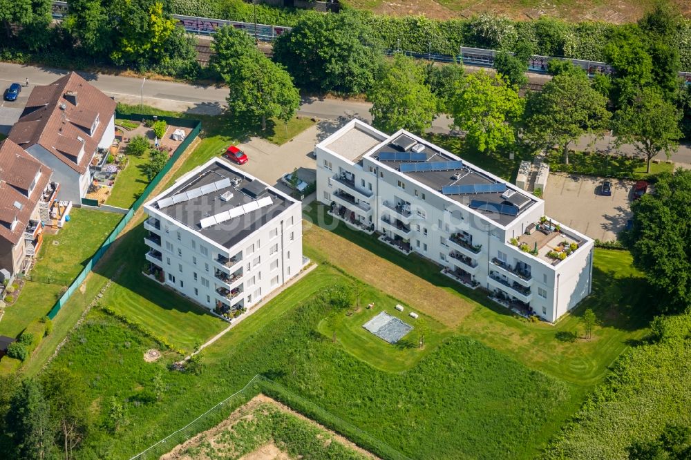 Luftbild Bochum - Plattenbau- Hochhaus- Wohnsiedlung an der Stephanstraße in Bochum im Bundesland Nordrhein-Westfalen - NRW, Deutschland