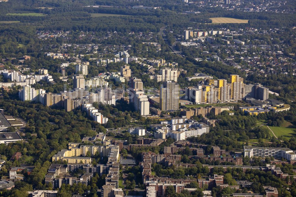 Luftaufnahme Chorweiler - Plattenbau- Hochhaus- Wohnsiedlung in Volkhoven/Weiler im Bundesland Nordrhein-Westfalen, Deutschland