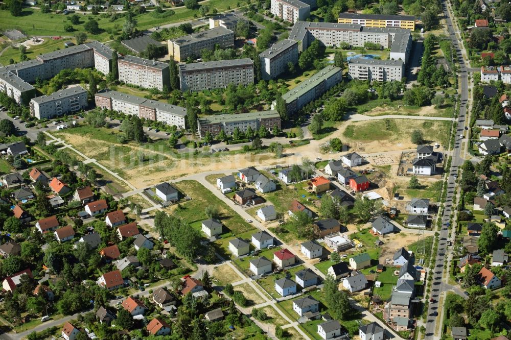 Berlin von oben - Plattenbau- Hochhaus- Wohnsiedlung Wernerstraße - Heinrich-Grüber-Straßeim Ortsteil Marzahn in Berlin, Deutschland