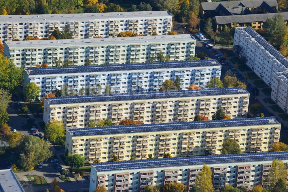 Luftaufnahme Greifswald - Plattenbau Wohngebiet in Greifswald im Bundesland Mecklenburg-Vorpommern