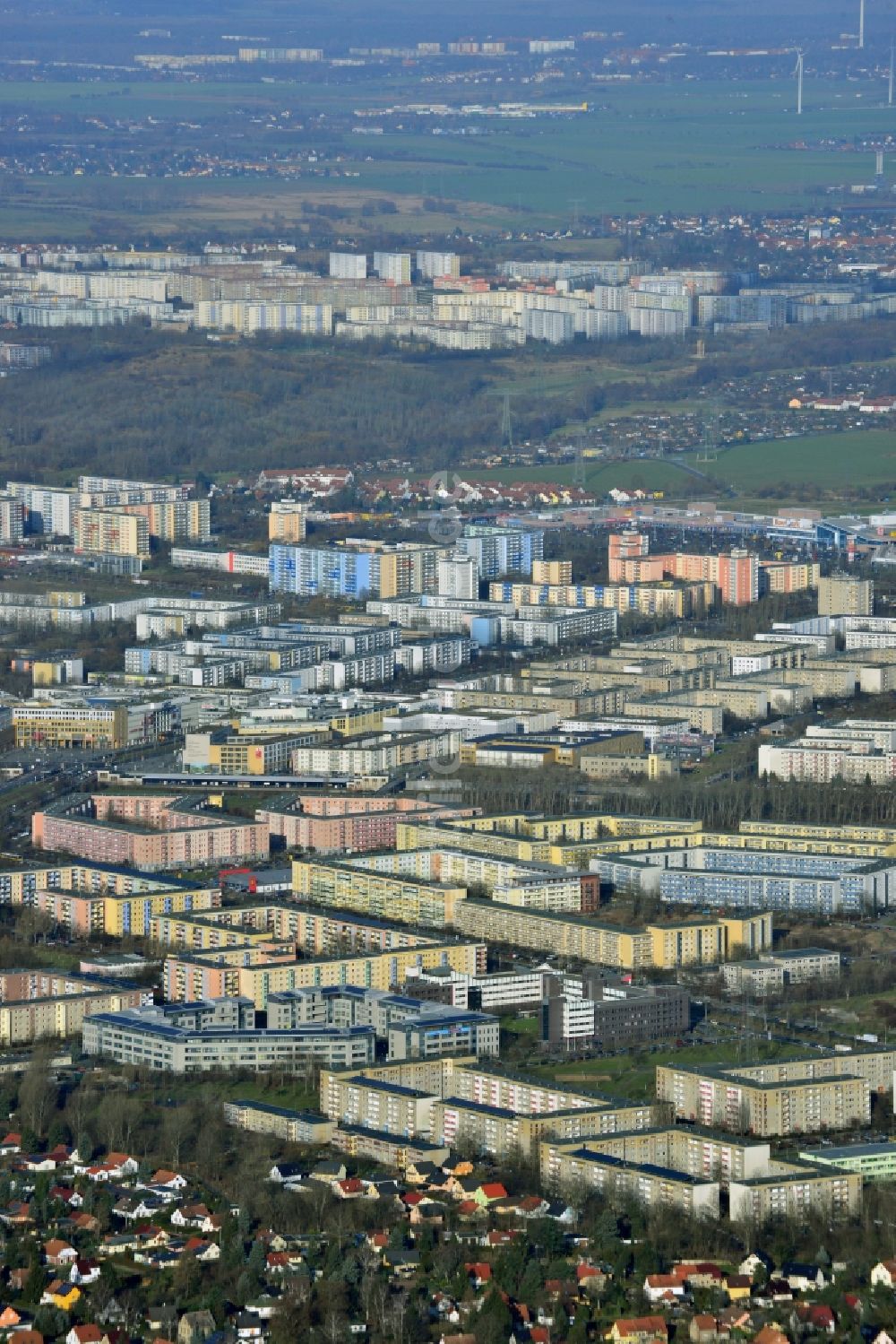 Luftbild Berlin Hellersdorf Marzahn - Plattenbau - Wohngebiete in den Stadtteilen Hellersdorf - Marzahn in Berlin