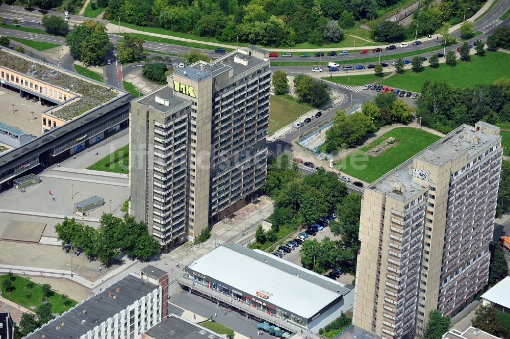 Halle / Saale von oben - Plattenbau Wohnhochhäuser in Halle / Saale im Bundesland Sachsen-Anhalt