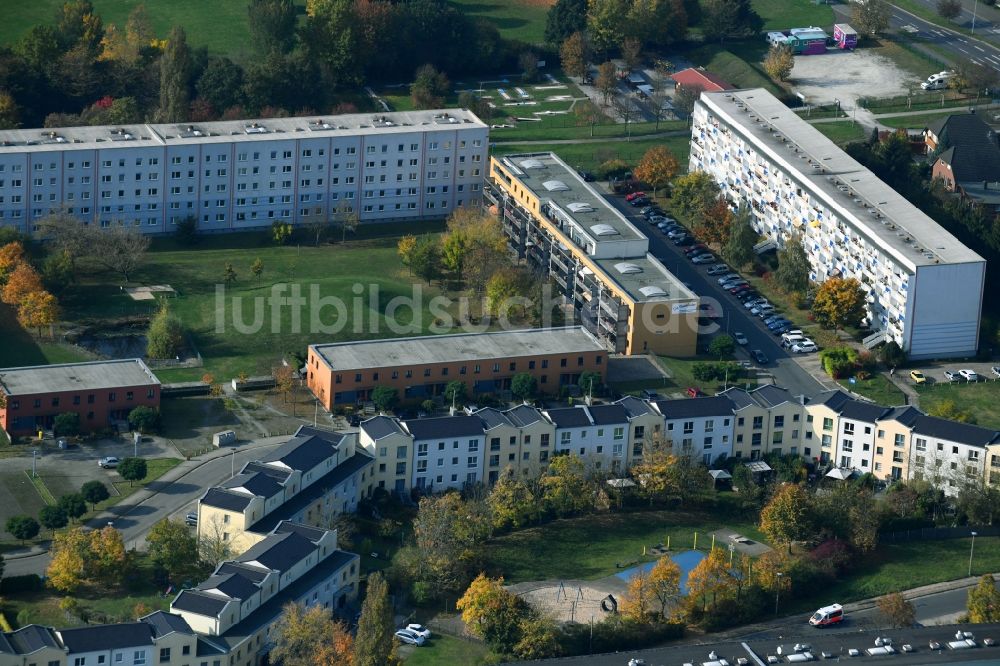 Luftbild Magdeburg - Plattenbau- Wohnsiedlung an der Ulnerstraße in Magdeburg im Bundesland Sachsen-Anhalt, Deutschland