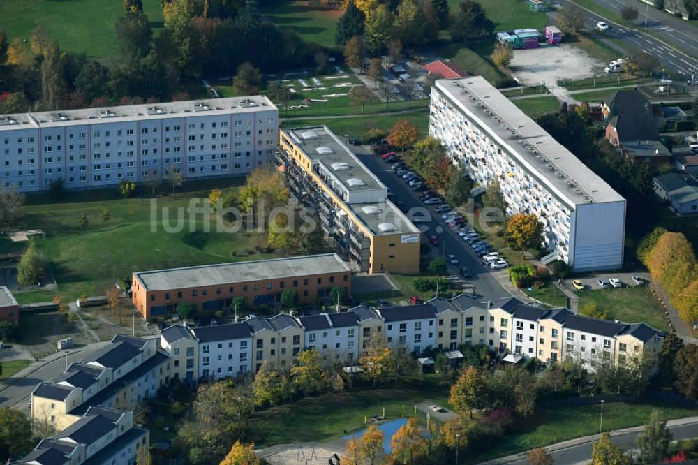 Luftaufnahme Magdeburg - Plattenbau- Wohnsiedlung an der Ulnerstraße in Magdeburg im Bundesland Sachsen-Anhalt, Deutschland