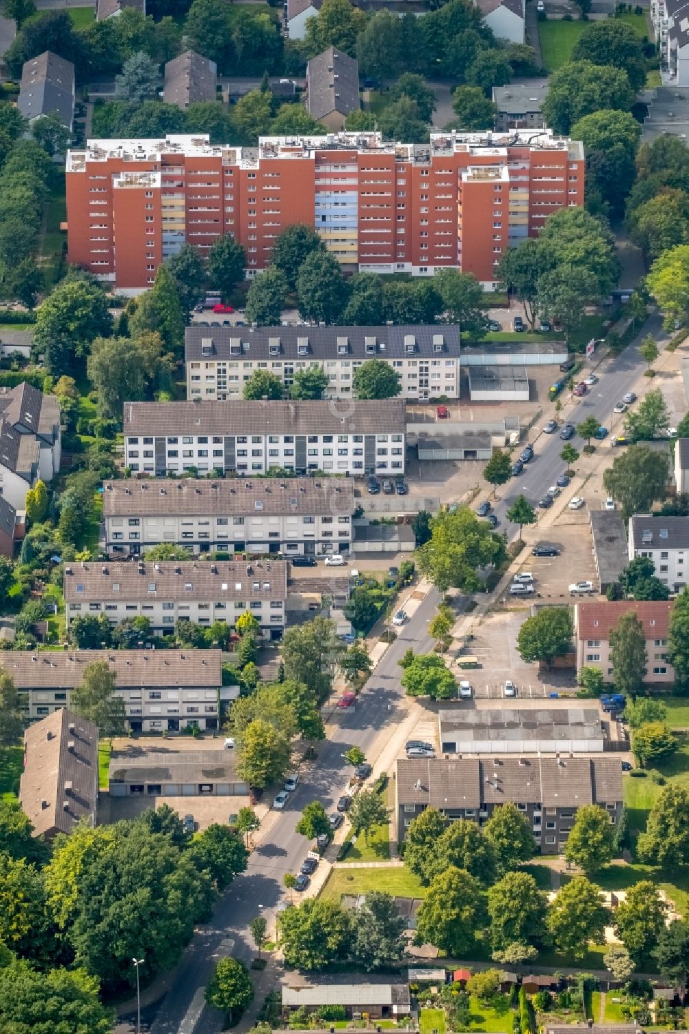 Luftbild Gelsenkirchen - Plattenbauten in Gladbeck im Bundesland Nordrhein-Westfalen