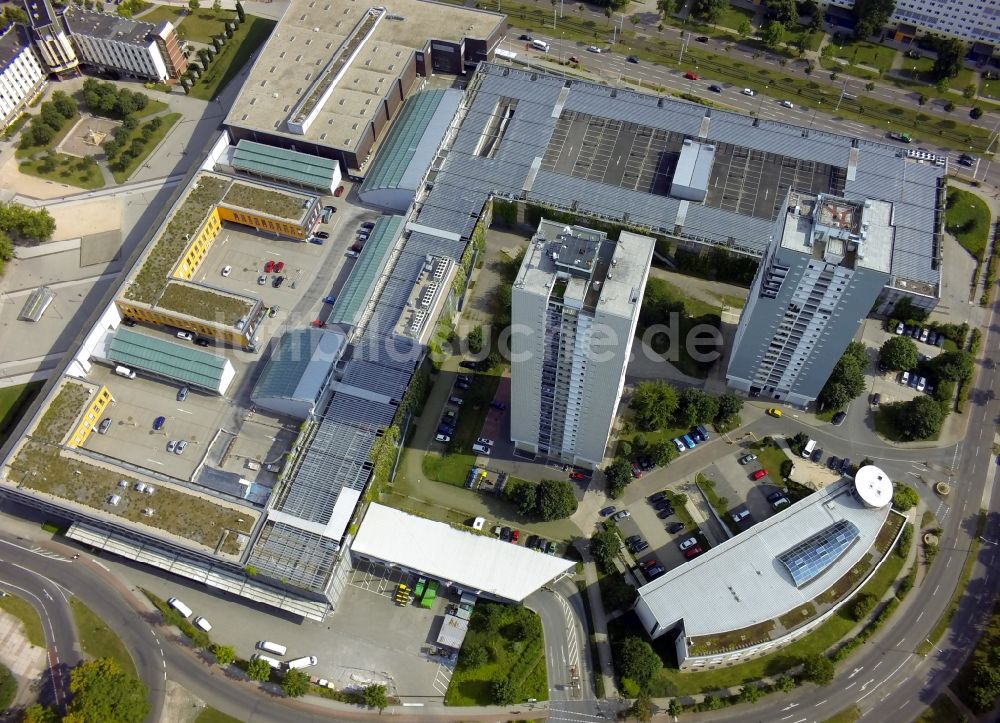 Halle ( Saale ) von oben - Plattenbauten in Halle ( Saale ) Stadtteil Neustadt im Bundesland Sachsen-Anhalt