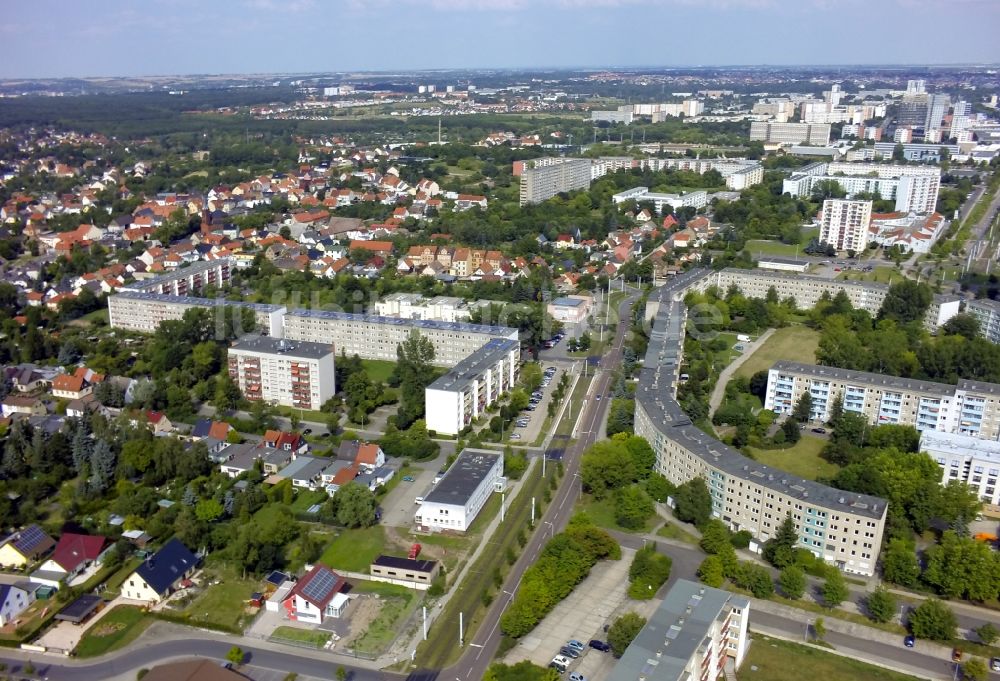 Luftaufnahme Halle (Saale) OT Neustadt - Plattenbauten im Ortsteil Neustadt in Halle ( Saale ) im Bundesland Sachsen-Anhalt