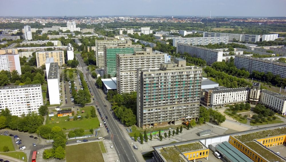 Halle (Saale) OT Neustadt aus der Vogelperspektive: Plattenbauten im Ortsteil Neustadt in Halle ( Saale ) im Bundesland Sachsen-Anhalt