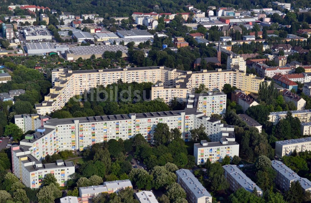 Berlin OT Reinickendorf von oben - Plattenbauten im Ortsteil Reinickendorf in Berlin