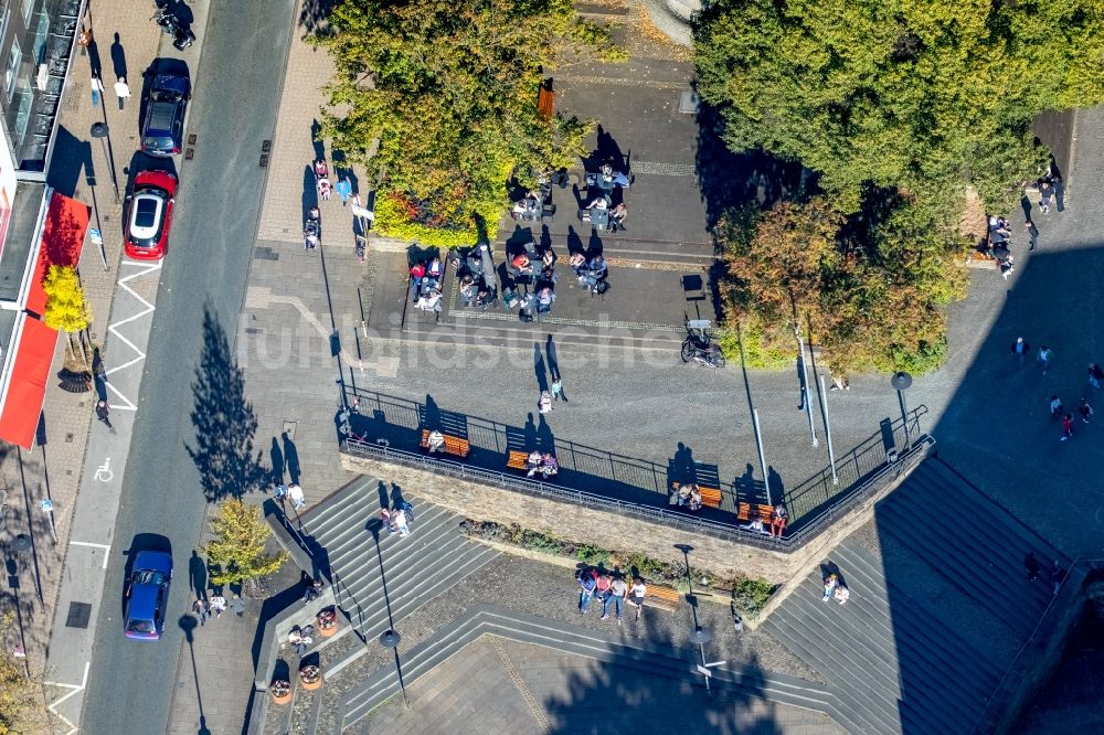 Siegen aus der Vogelperspektive: Platz- Ensemble der Altstadt in Siegen im Bundesland Nordrhein-Westfalen