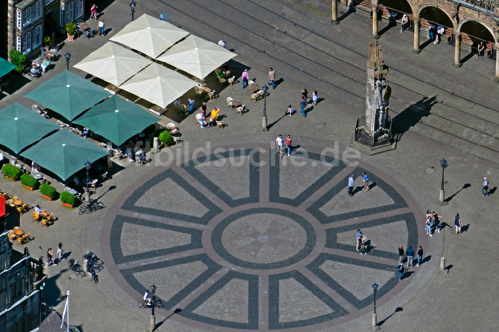 Luftaufnahme Bremen - Platz- Ensemble Bremer Marktplatz in Bremen, Deutschland