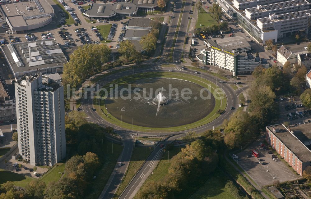 Luftbild Aachen - Platz- Ensemble Europaplatz in Aachen im Bundesland Nordrhein-Westfalen, Deutschland