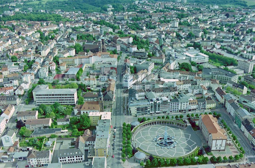 Pirmasens von oben - Platz- Ensemble Exerzierplatz in Pirmasens im Bundesland Rheinland-Pfalz, Deutschland