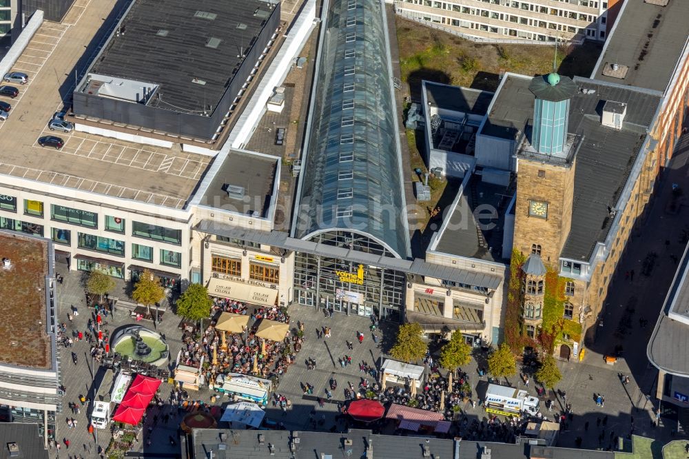 Luftbild Hagen - Platz- Ensemble Friedrich-Ebert-Platz in Hagen im Bundesland Nordrhein-Westfalen, Deutschland