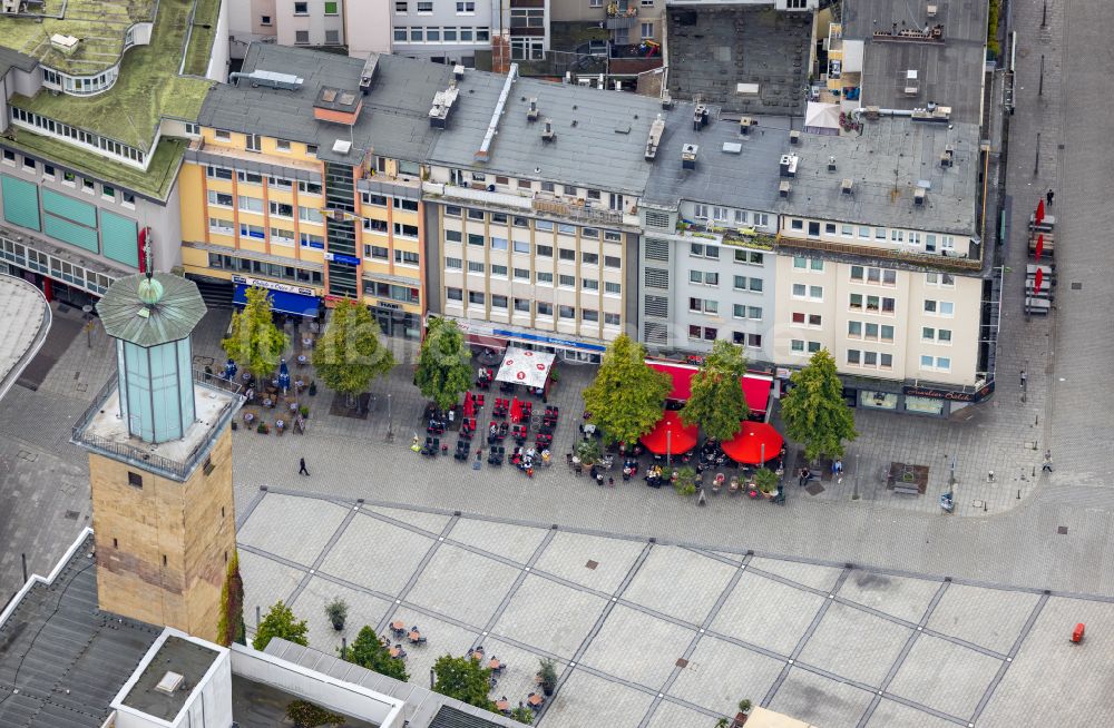 Hagen aus der Vogelperspektive: Platz- Ensemble Friedrich-Ebert-Platz in Hagen im Bundesland Nordrhein-Westfalen, Deutschland