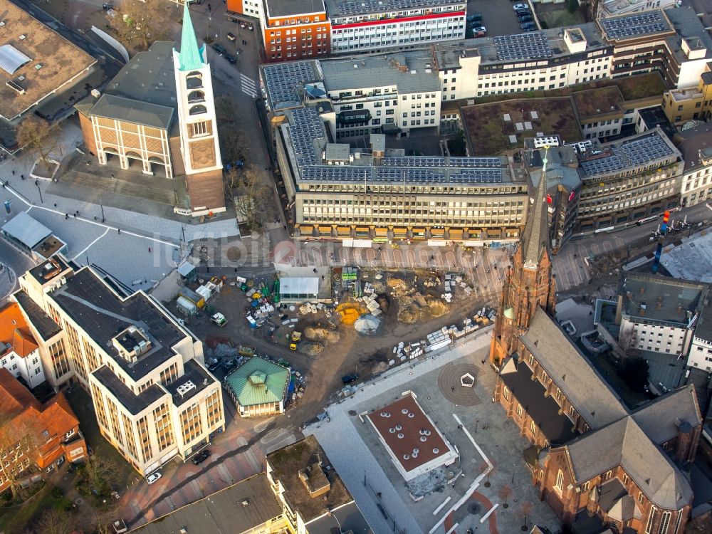 Luftbild Gelsenkirchen - Platz- Ensemble Heinrich-König-Platz in Gelsenkirchen im Bundesland Nordrhein-Westfalen, Deutschland