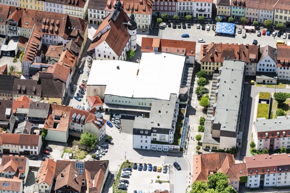 Hildburghausen von oben - Platz- Ensemble in Hildburghausen im Bundesland Thüringen, Deutschland