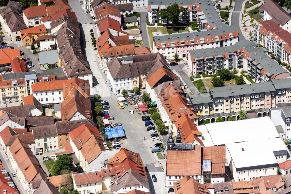 Luftbild Hildburghausen - Platz- Ensemble in Hildburghausen im Bundesland Thüringen, Deutschland