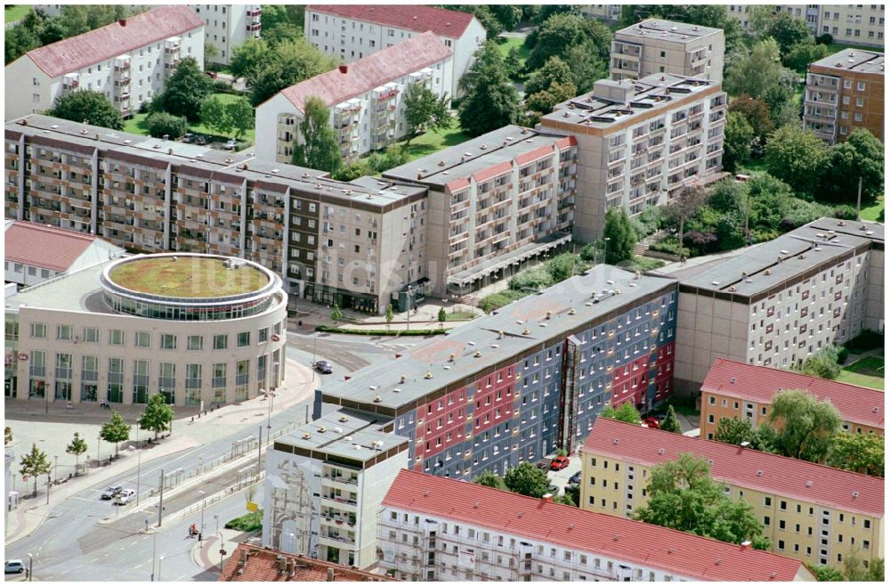 Luftaufnahme Halberstadt - Platz- Ensemble Holzmarkt in Halberstadt im Bundesland Sachsen-Anhalt, Deutschland