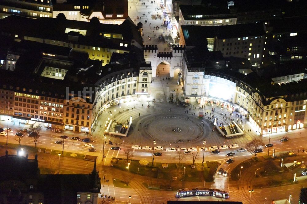 Luftbild München - Platz- Ensemble Karlsplatz Stachus im Innenstadt- Zentrum in München im Bundesland Bayern