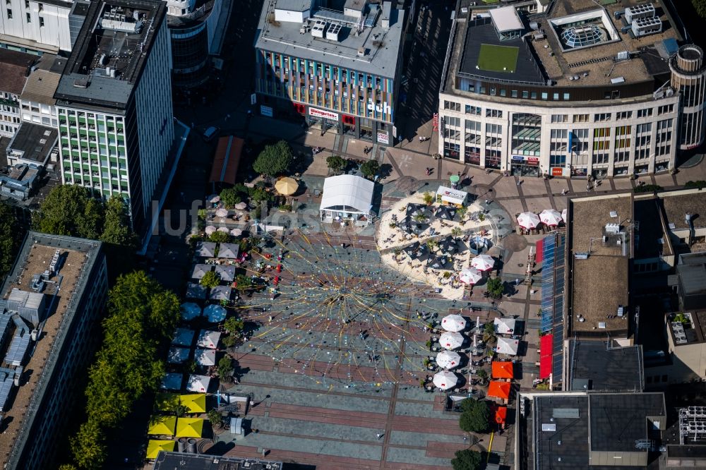 Luftbild Essen - Platz- Ensemble Kennedyplatz in Essen im Bundesland Nordrhein-Westfalen, Deutschland