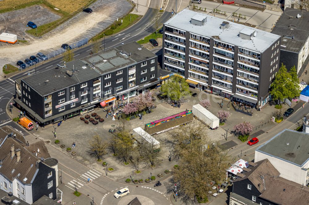 Luftaufnahme Heiligenhaus - Platz- Ensemble Kirchplatz in Heiligenhaus im Bundesland Nordrhein-Westfalen, Deutschland