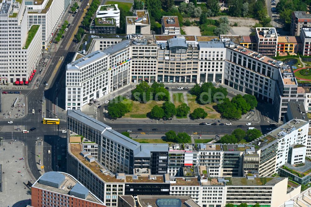 Luftaufnahme Berlin - Platz- Ensemble Leipziger Platz im Ortsteil Mitte in Berlin, Deutschland